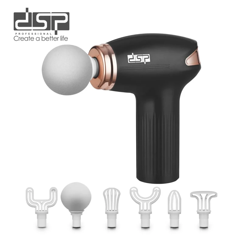 ماكينة تدليك الجسم DSP – مسدس تدليك احترافي 6-في-1، محمول 80173