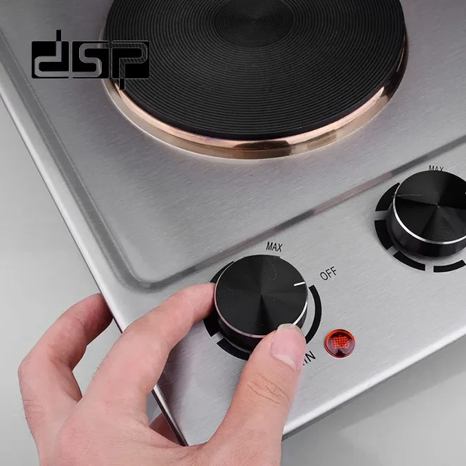 فرن كهربائي مزدوج DSP – عينين تسخين، قدرة 1000/1500 واط، واجهة ستانلس ستيل KD4047