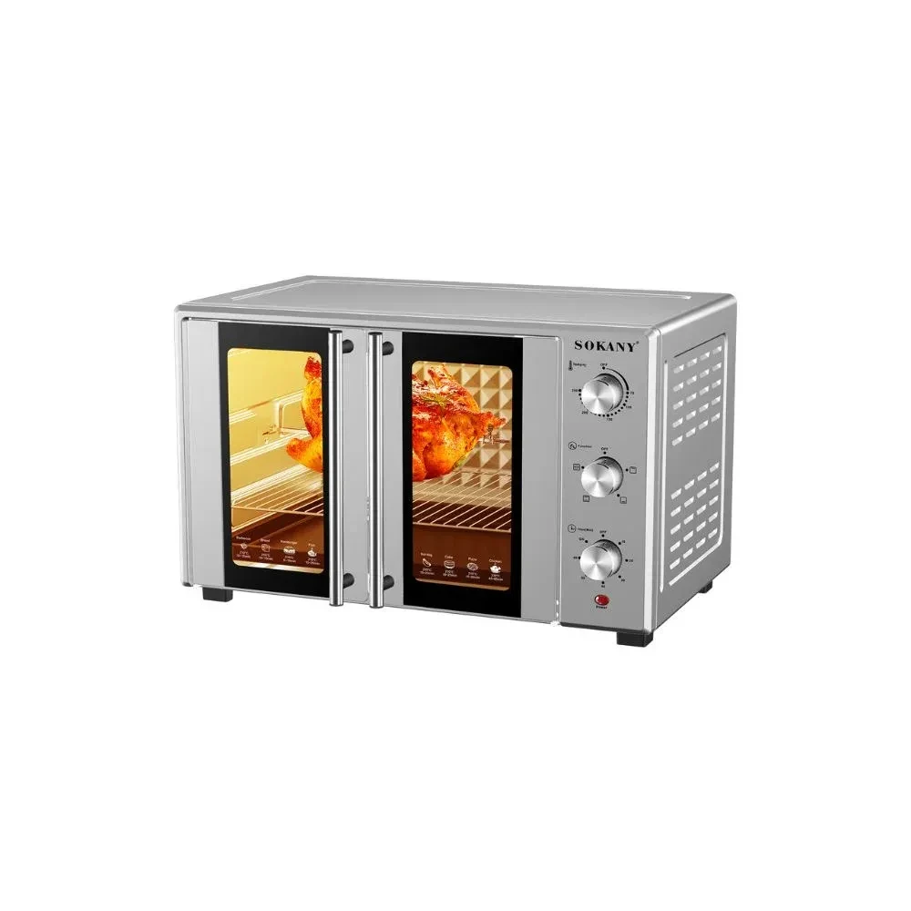 فرن كهربائي سوكاني – سعة 50 لتر، 1700 واط، بابين – طهي وشيّ وخَبز في جهاز واحد  SK-10027