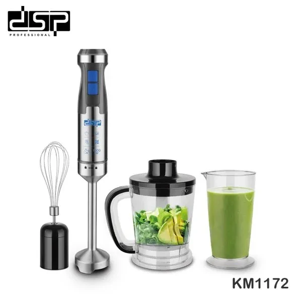 خلاط يدوي DSP KM1172 – مجموعة 4-في-1، محرك نحاسي 1500 واط، ملحقات متنوعة