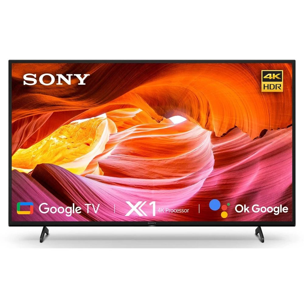 تلفزيون سوني برافيا 50 بوصة ذكي 4K UHD | نظام Google TV سمارت اندرويد ونتفليكس ومساعد جوجل للبحث الصوتي | استهلاك 95 واط | موديل KD-50X75K